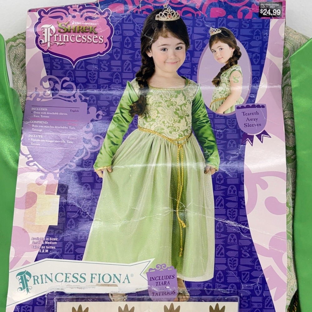 Rubies Shrek The Third Princess Fiona Costume Green Gold Girls Medium Halloween